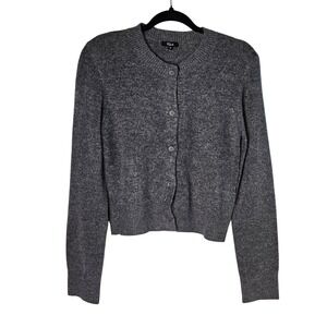 Rails Gray Matilda Button Cardigan Sweater Wool Cashmere Blend Womens Medium